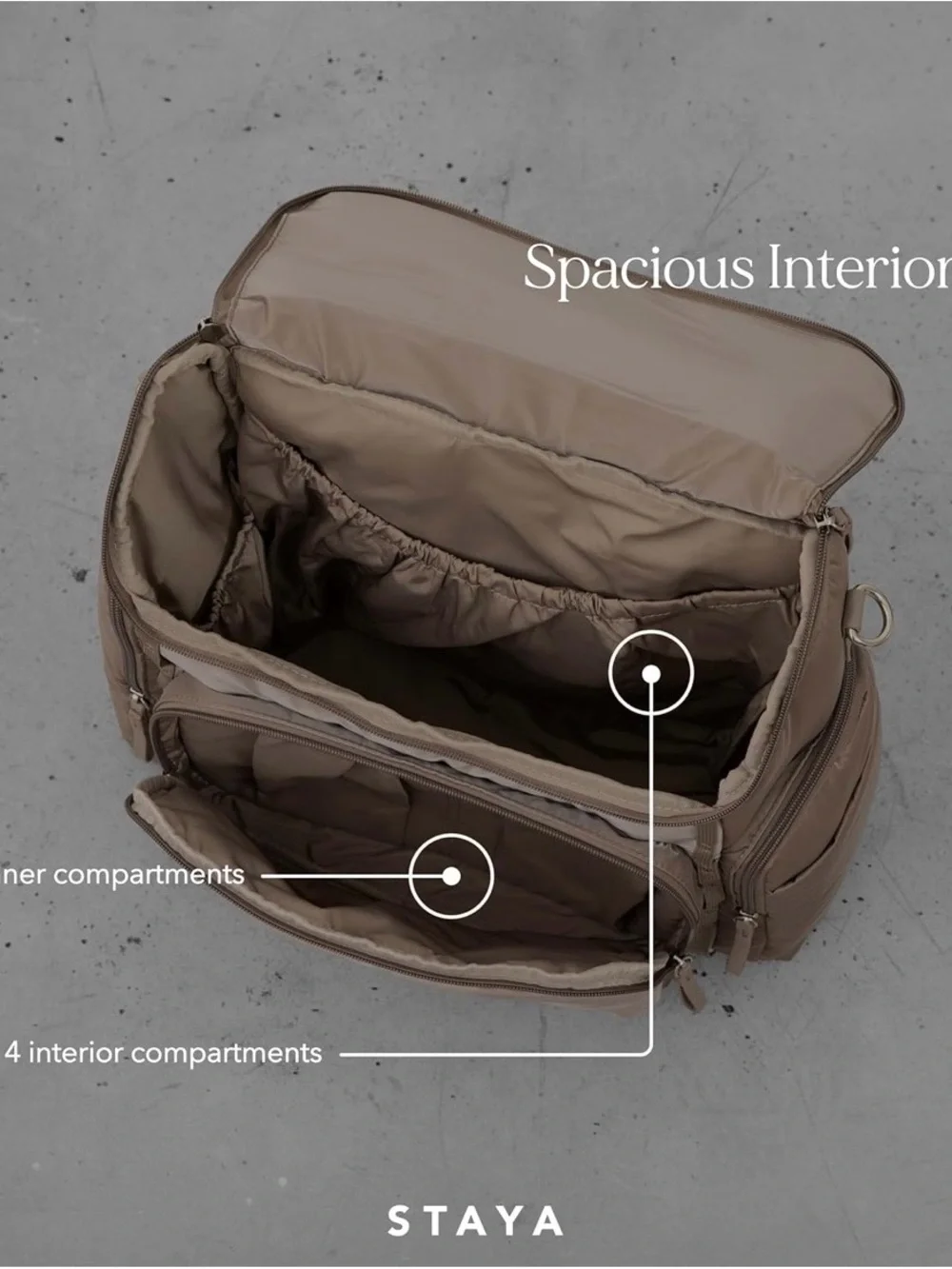 Staya Cloud Diaper Bag Backpack - Taupe